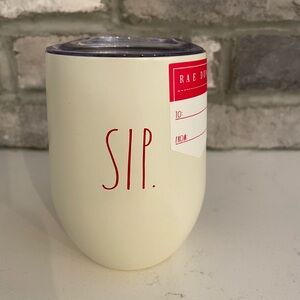 Rae Dunn Cream and Red SIP Tumbler